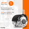 FLOOQ – Transparente Bürostuhlrollen – Finley