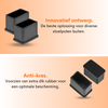 FLOOQ - Stuhlbeinkappen - Rechteckig - Schwarz - FICI