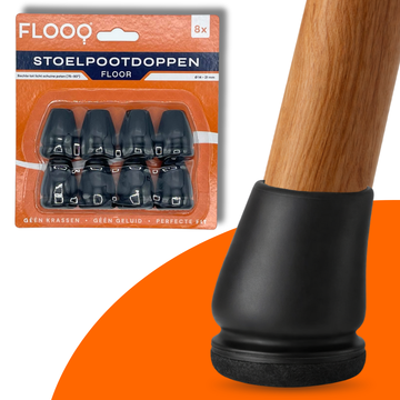 FLOOQ – Runde Stuhlbeinkappen Pro – Boden – 12 Sets – 1 Karton