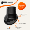 FLOOQ - Embouts de pieds de chaise Pro Inclinés - Ronds - Transparents - Fabian