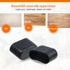 FLOOQ - Stuhlbeinkappen - Oval - Schwarz - FOSS