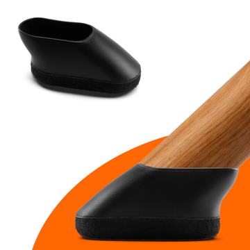 FLOOQ - Stuhlbeinkappen - Oval schräg - Finn