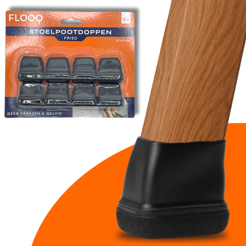 FLOOQ - Premium quadratische Stuhlbeinkappen - Franz - 12er-Sets (Einzelhandel)