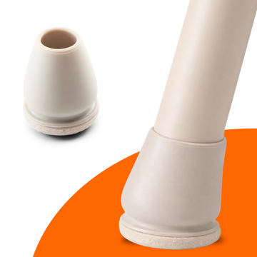 FLOOQ – Stuhlbeinkappen Pro – Rund – Beige – Floor