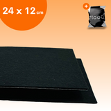 FLOOQ Anti Kras Zelfklevend Meubelvilt Zwart - 24 x 12 cm - 3mm dik